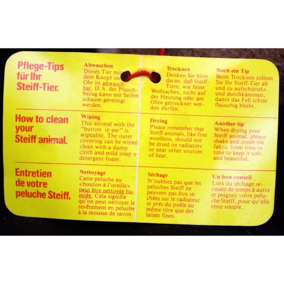 VTG NWT Steiff Austria Hoppy Tan Brown & White Bunny Rabbit Plush 4" 1500/13 - Picture 7 of 16